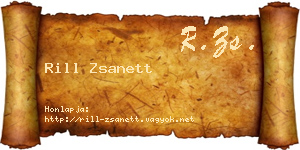 Rill Zsanett névjegykártya